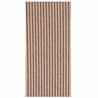 Barn Red Nutmeg York Ticking Towel Set Of Six KT880017 - The Fox Decor