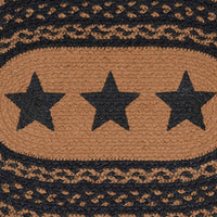 Thumbnail for Farmhouse Jute Braided Placemat Stencil Stars 12x18 VHC Brands - The Fox Decor