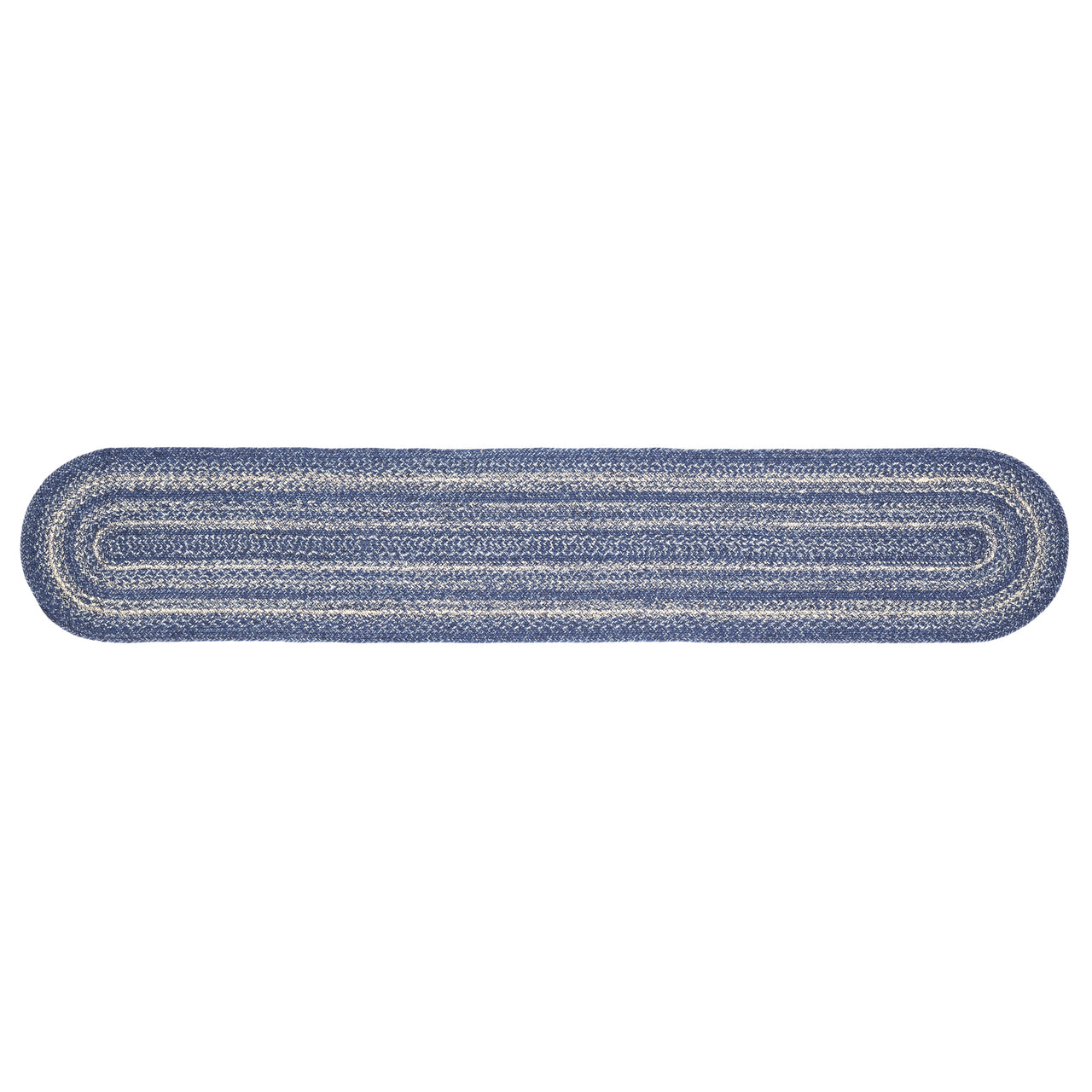 Great Falls Blue Jute Braided Oval Runner 13x72 VHC Brands