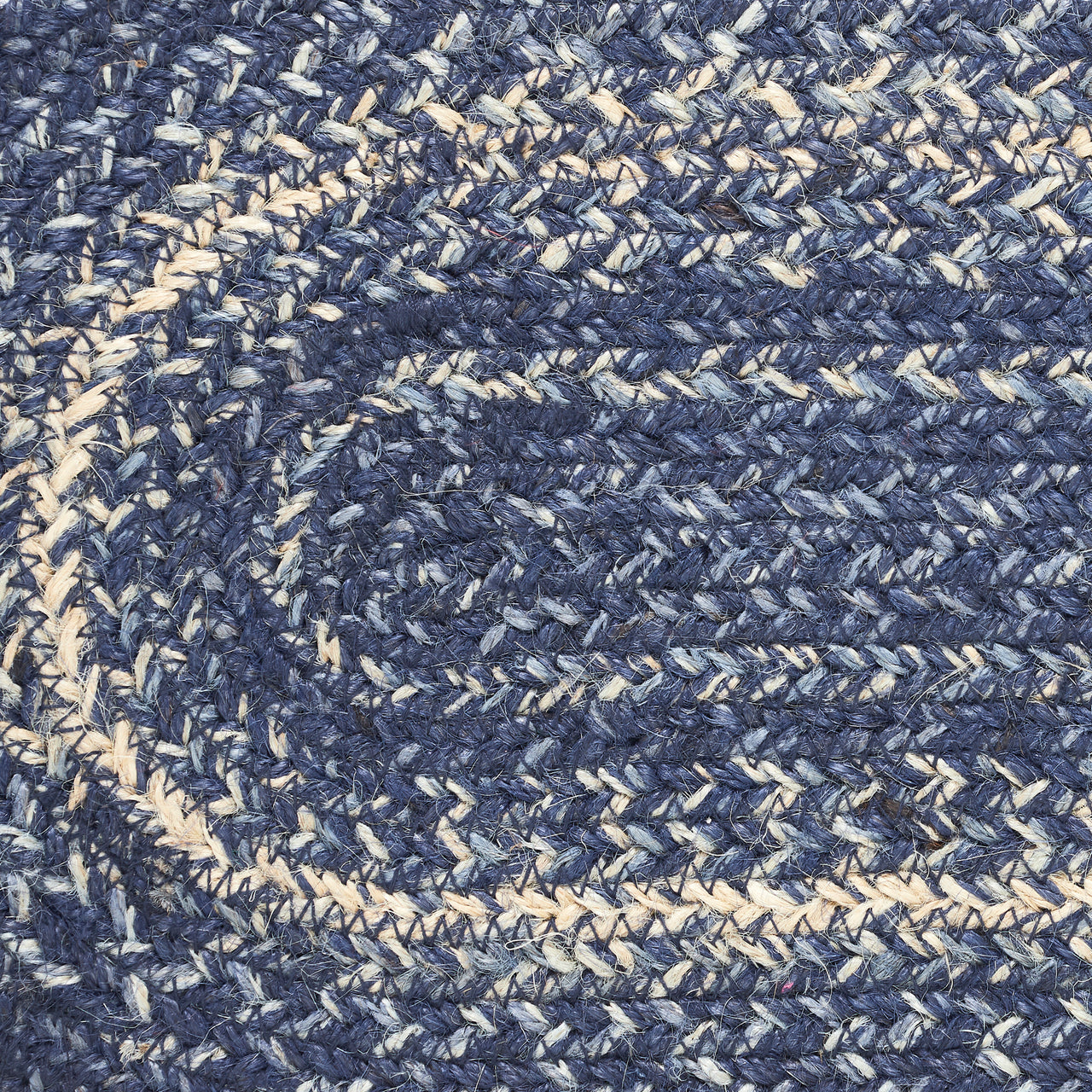 Great Falls Blue Jute Braided Oval Runner 13x72 VHC Brands