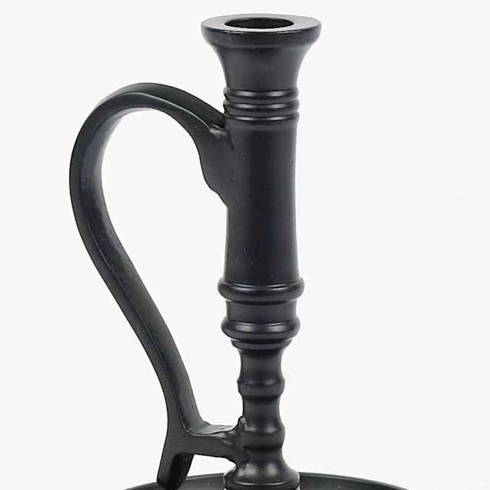 Black Williamsburg Candle Holder Metal MTRE0010 - The Fox Decor