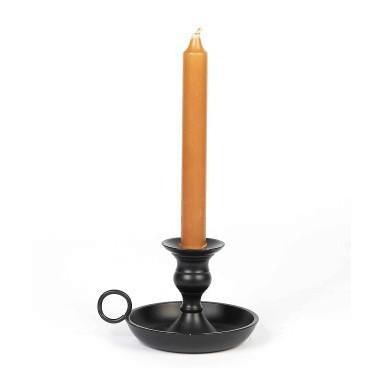 Black Benton Candle Holder Metal MTRE0011 - The Fox Decor