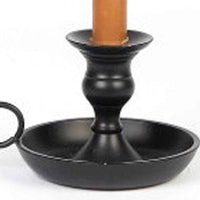 Black Benton Candle Holder Metal MTRE0011 - The Fox Decor