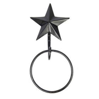 Black Star Towel Ring Metal MWRE0028 - The Fox Decor