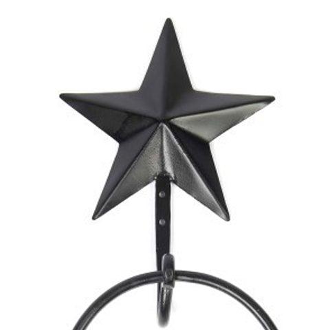 Black Star Towel Ring Metal MWRE0028 - The Fox Decor
