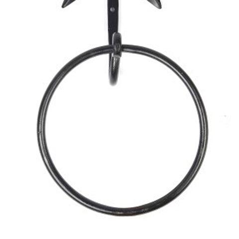 Black Star Towel Ring Metal MWRE0028 - The Fox Decor