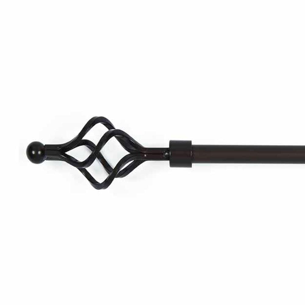 Black Nest Curtain Rod Large Metal MWRE0052 - The Fox Decor