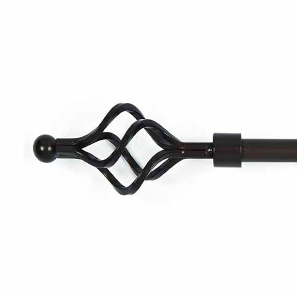 Black Nest Curtain Rod Large Metal MWRE0052 - The Fox Decor