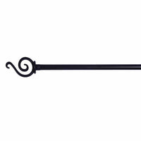 Black Scroll Curtain Rod Large Metal MWRE0054 - The Fox Decor