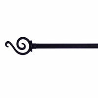 Black Scroll Curtain Rod Large Metal MWRE0054 - The Fox Decor