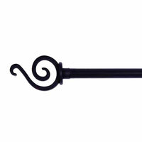 Black Scroll Curtain Rod Large Metal MWRE0054 - The Fox Decor
