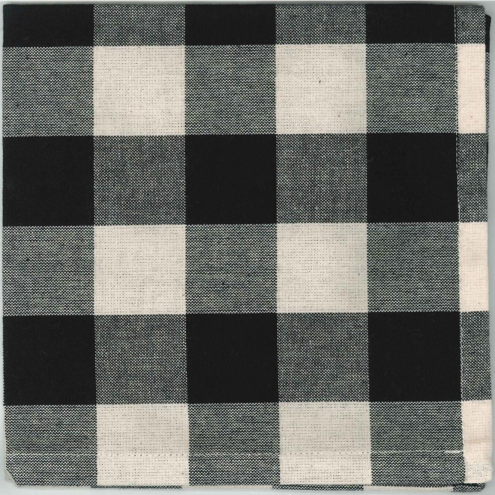 Black Buttermilk Buffalo Check Napkin Set Of Six NK510011 - The Fox Decor