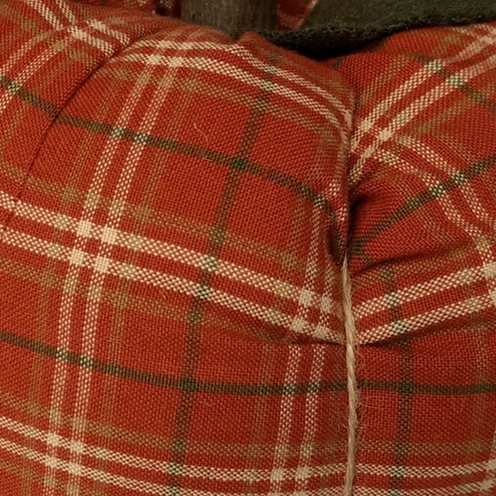 Stuffed Pumpkin Ornament 4" X 3" Pumpkin Spice ONRE0195 - The Fox Decor