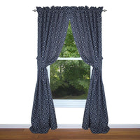 Lover's Knot - Indigo Drapery Panels P8130002 - The Fox Decor