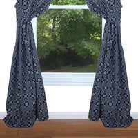 Lover's Knot - Indigo Drapery Panels P8130002 - The Fox Decor