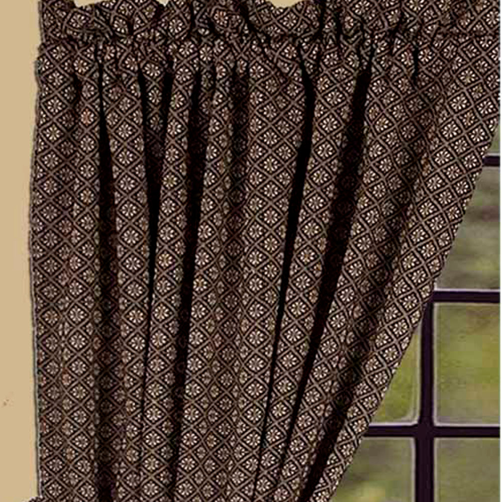 Black Nutmeg Kingston Jacquard Drapery 86