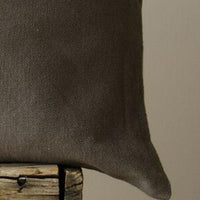 Grain Sack Stripe Cream Pewter Pillow Cover PC165065 - The Fox Decor