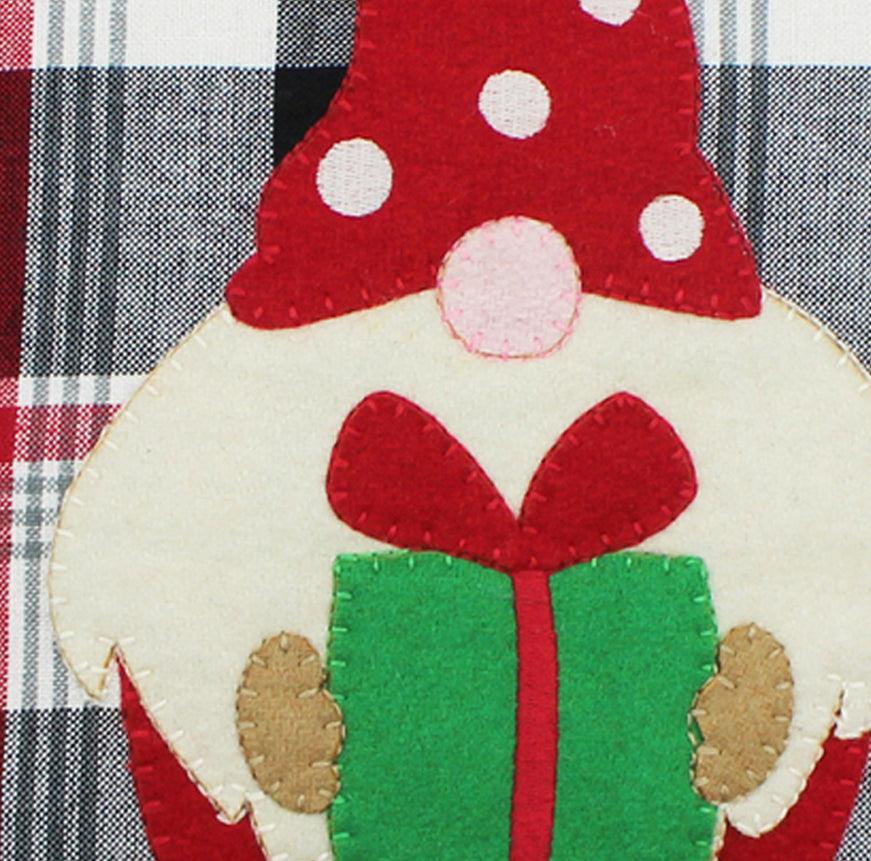 Winter Plaid Black, Red, Cream Pillow PL042019 - The Fox Decor