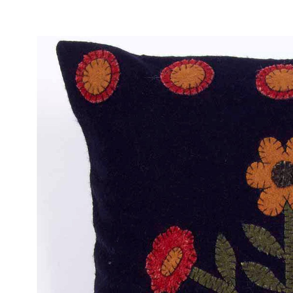 Black Mustard Blooms Pillow PLAR0101 - The Fox Decor