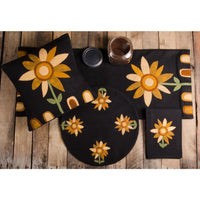 Sunflower Power Pillow Black PLDG0037 - The Fox Decor