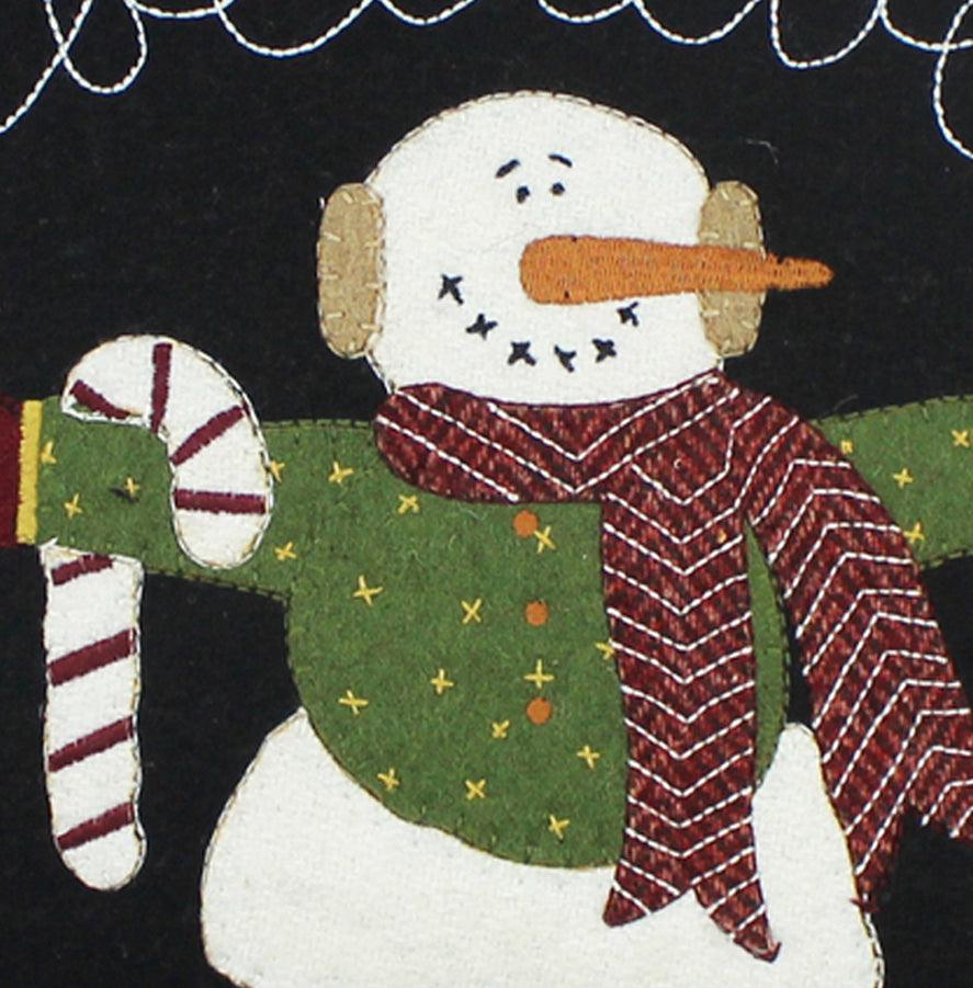 Snowman Believe Black Pillow PLGP0425 - The Fox Decor