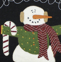Snowman Believe Black Pillow PLGP0425 - The Fox Decor