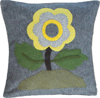 Yellow Flower Gray Pillow PLGP1013 - The Fox Decor