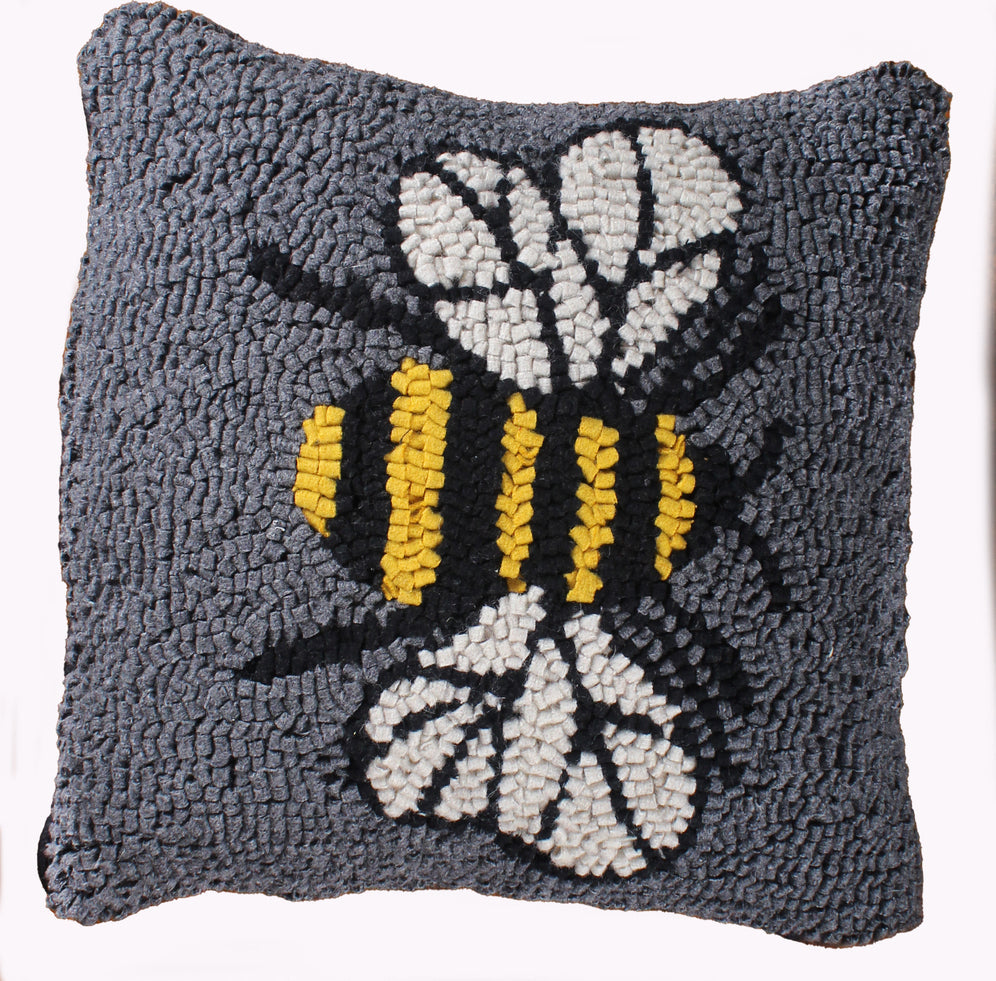 Bee Gray Pillow PLGP1015 - The Fox Decor