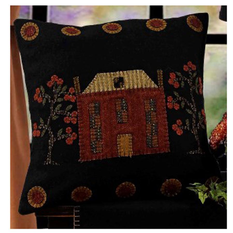 Black Primitive Manor Pillow PLWT0040 - The Fox Decor