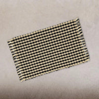 Black Nutmeg Heritage House Check Black Placemat Set Of Six PM100011 - The Fox Decor