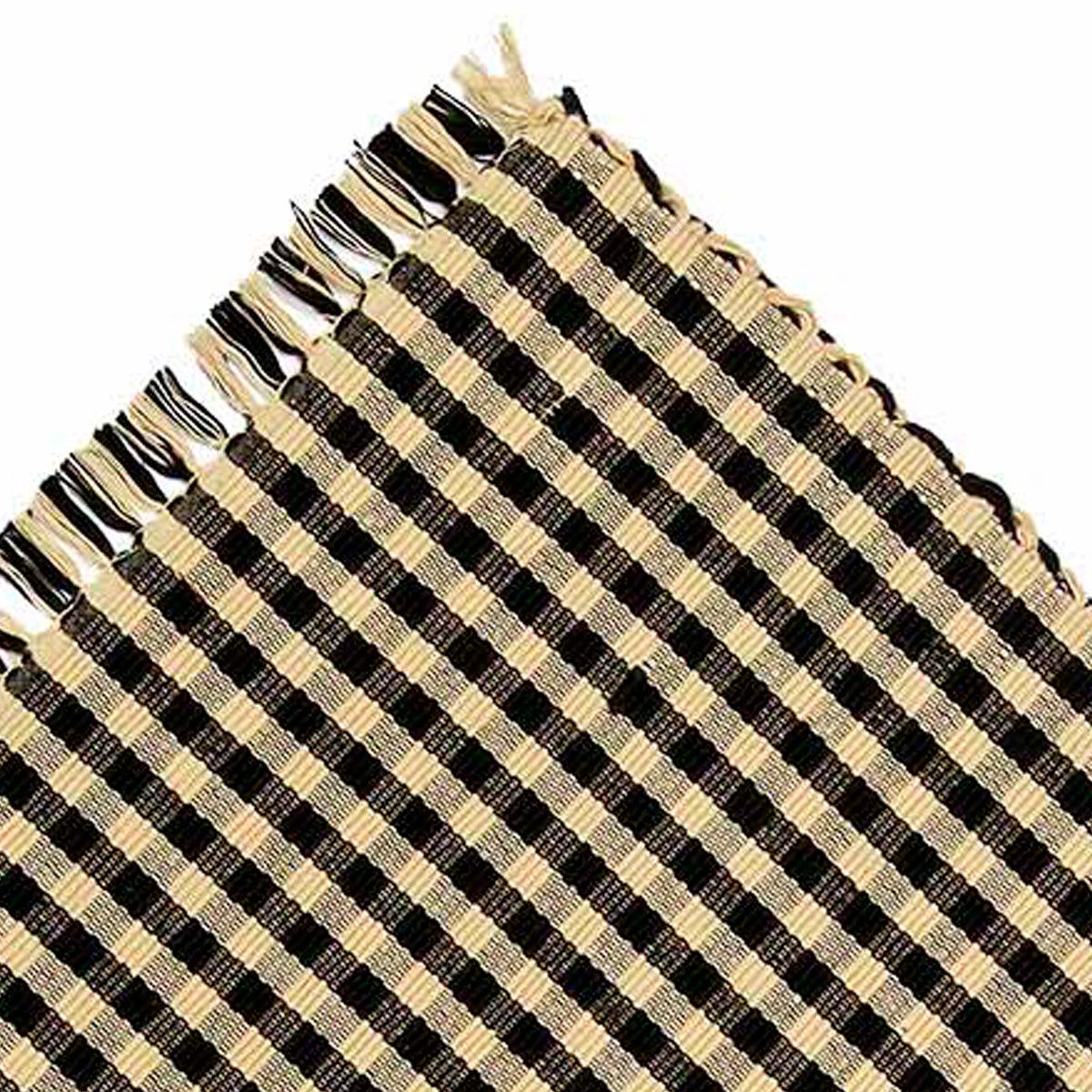 Black Nutmeg Heritage House Check Black Placemat Set Of Six PM100011 - The Fox Decor