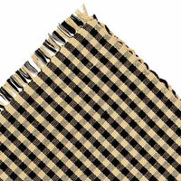 Black Nutmeg Heritage House Check Black Placemat Set Of Six PM100011 - The Fox Decor