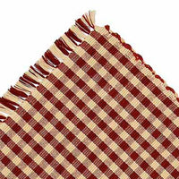 Barn Red Nutmeg Heritage House Check Barn Red Placemat Set Of Six PM100017 - The Fox Decor