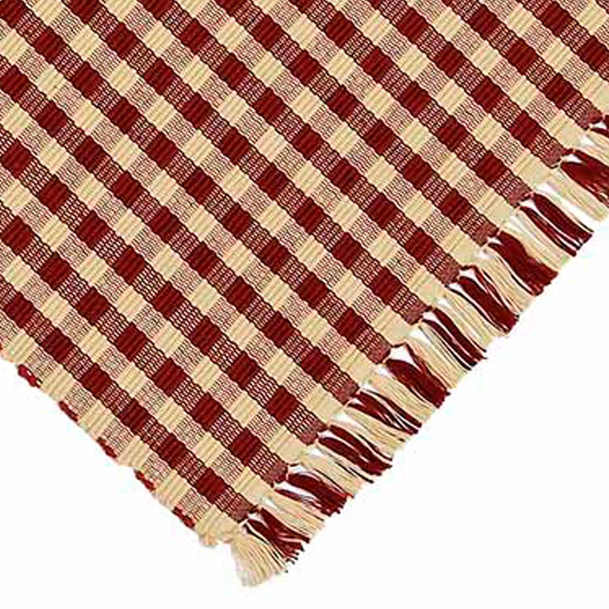 Barn Red Nutmeg Heritage House Check Barn Red Placemat Set Of Six PM100017 - The Fox Decor