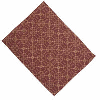 Barn Red Tan Marshfield Jacquard Placemat Set Of Six PM106017 - The Fox Decor