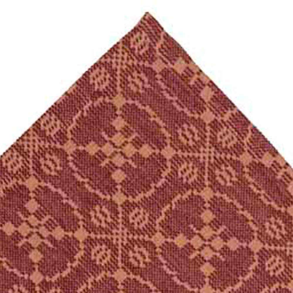 Barn Red Tan Marshfield Jacquard Placemat Set Of Six PM106017 - The Fox Decor