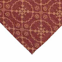 Barn Red Tan Marshfield Jacquard Placemat Set Of Six PM106017 - The Fox Decor