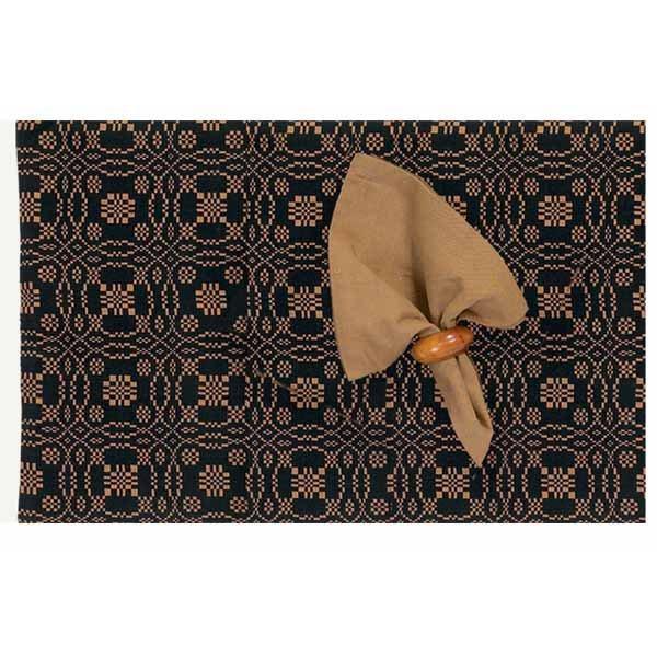 Black Mustard Loverã¦™??S Knot Jacquard Placemat Set Of Six PM130011 - The Fox Decor