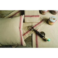 Grain Sack Barn Red Grain Sack Stripe Barn Red Placemat Set Of Six PM164017 - The Fox Decor