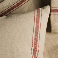 Grain Sack Barn Red Grain Sack Stripe Barn Red Placemat Set Of Six PM164017 - The Fox Decor