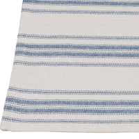 Colonial Blue Cream Grain Sack Stripe Placemat Set Of Six PM165014 - The Fox Decor