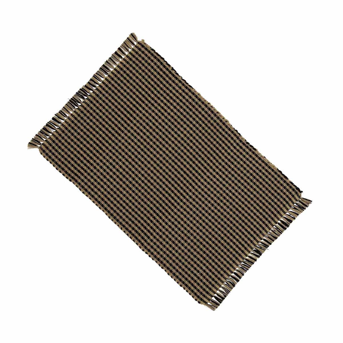 Black Oat Newbury Gingham Placemat Set Of Six PM670011 - The Fox Decor