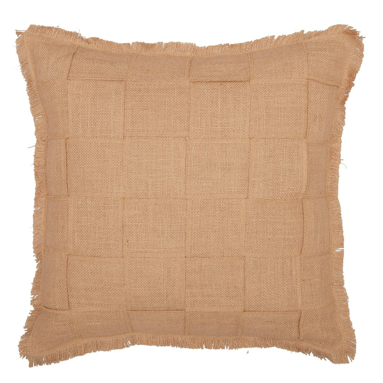 Jute Burlap Natural Basket Weave Pillow 18x18 VHC Brands - The Fox Decor