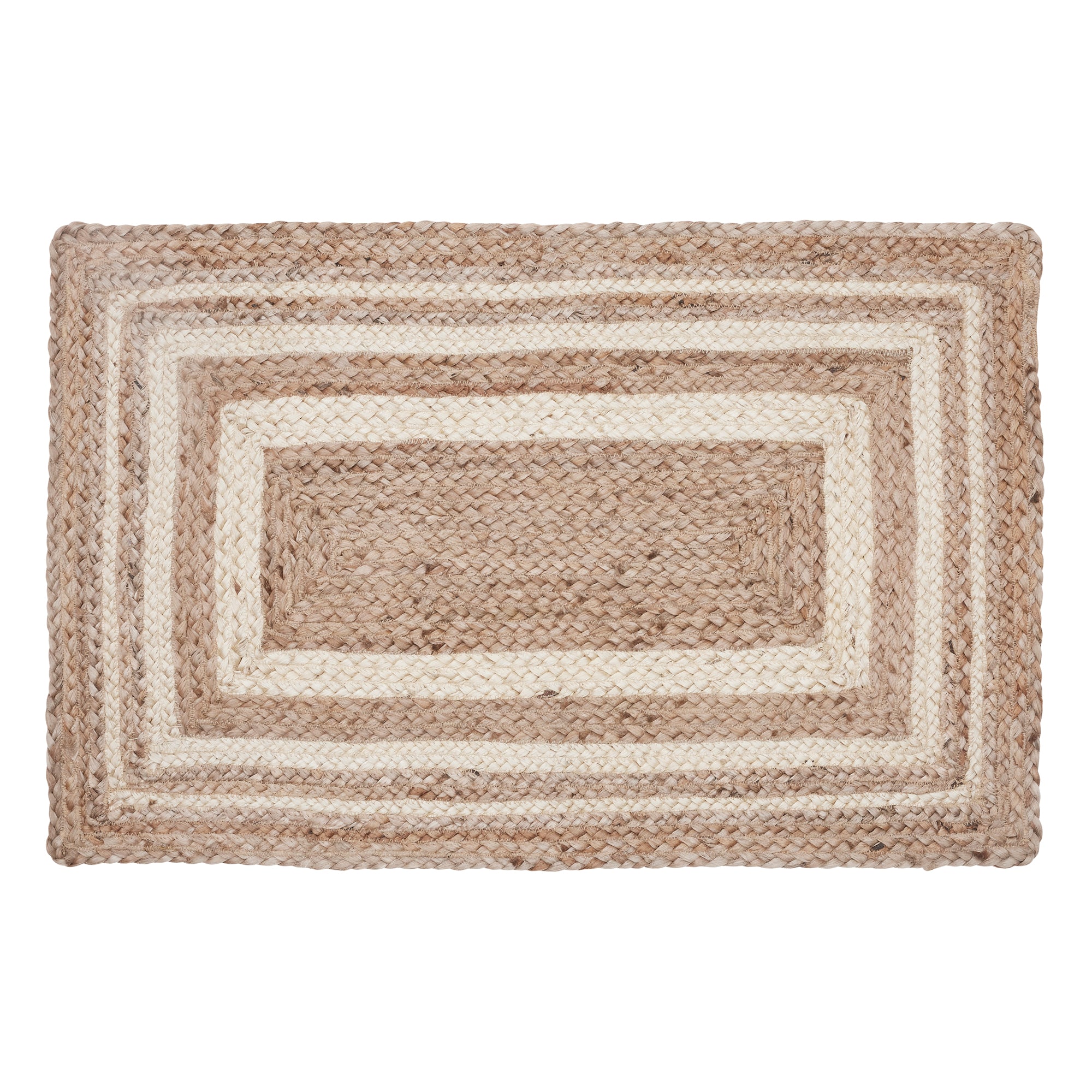 Black & Tan Jute Braided Rug Rect. with Rug Pad 3'x5' VHC Brands – The Fox  Decor