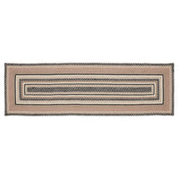 Sawyer Mill Charcoal Creme Jute Braided Rug/Runner Rect w/ Pad 2'x6.5' VHC Brands - The Fox Decor