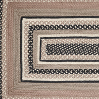 Thumbnail for Sawyer Mill Charcoal Creme Jute Braided Rug/Runner Rect w/ Pad 2'x8' VHC Brands