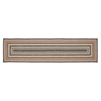 Thumbnail for Sawyer Mill Charcoal Creme Jute Braided Rug/Runner Rect w/ Pad 2'x8' VHC Brands