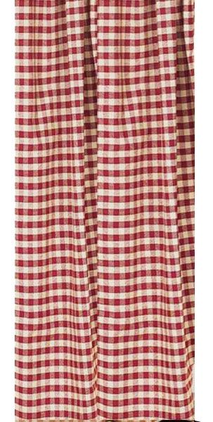 Barn Red Nutmeg Heritage House Check Barn Red Shower Curtain SC100017 - The Fox Decor