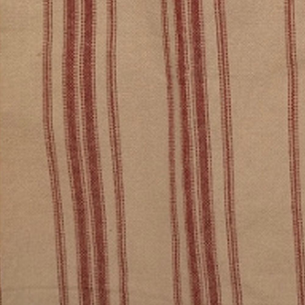 Oat Barn Red Grain Sack Stripe Shower Curtain SC164017 - The Fox Decor