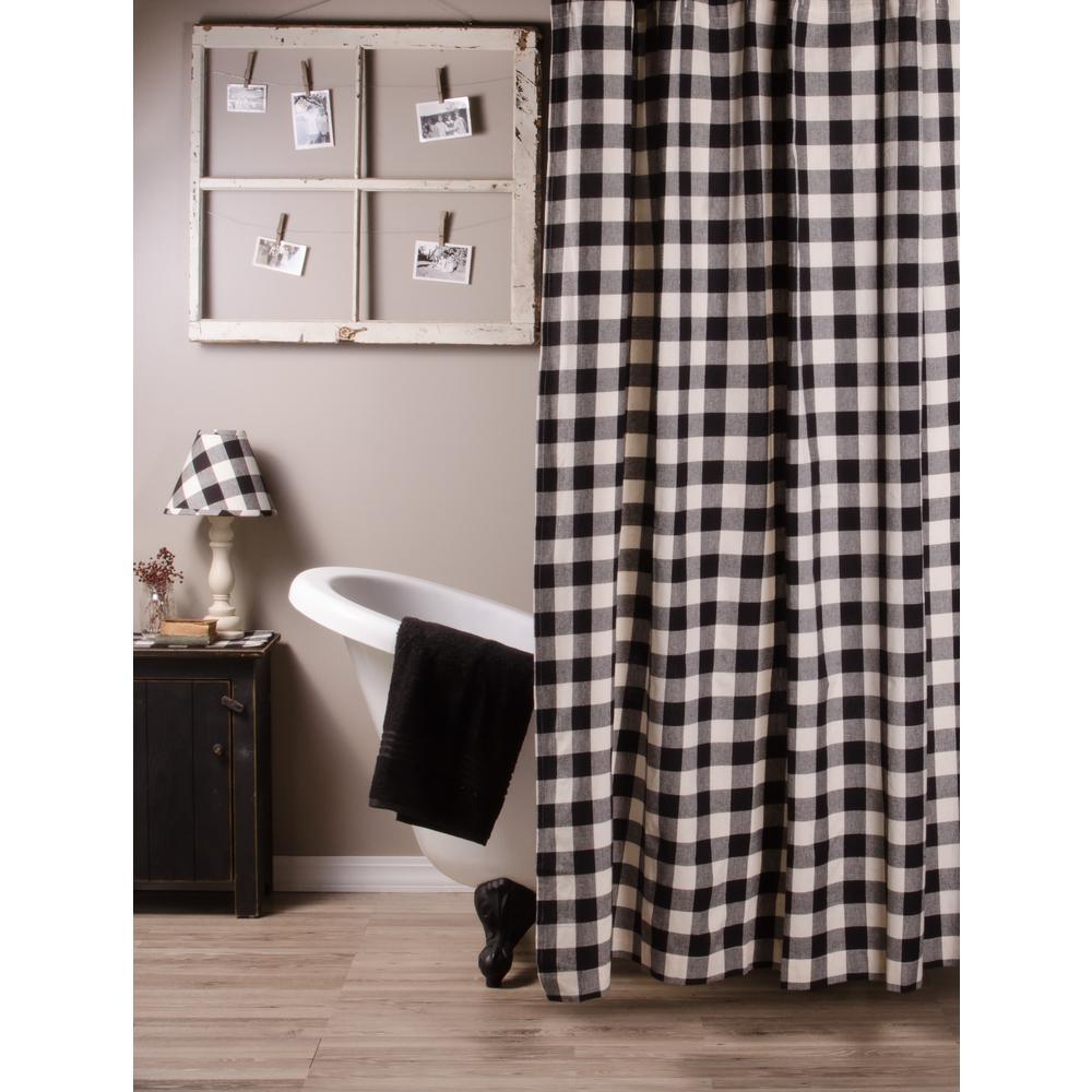 Black Buttermilk Buffalo Check Shower Curtain SC510011 - The Fox Decor